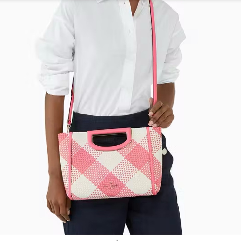 NWT Kate Spade Wild Rose Alexia Oversized Woven Gingham. Gorgeous💗